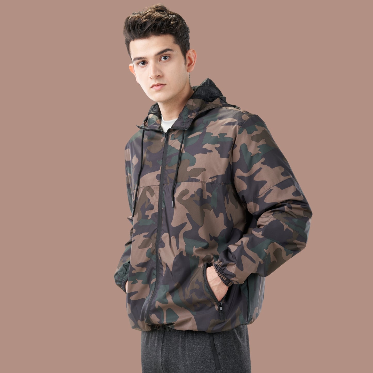 Aviva Men's Slim Fit Long Sleeve Camou Sport Jackets (91-10058)