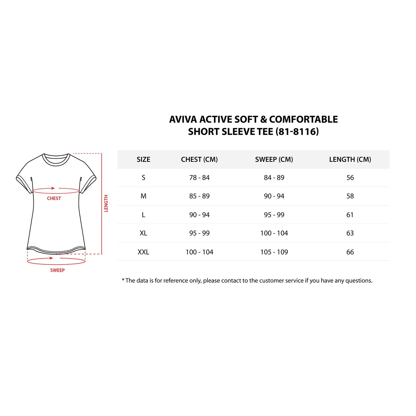 AVIVA Active Soft & Comfortable Short Sleeve Tee (81-8116)