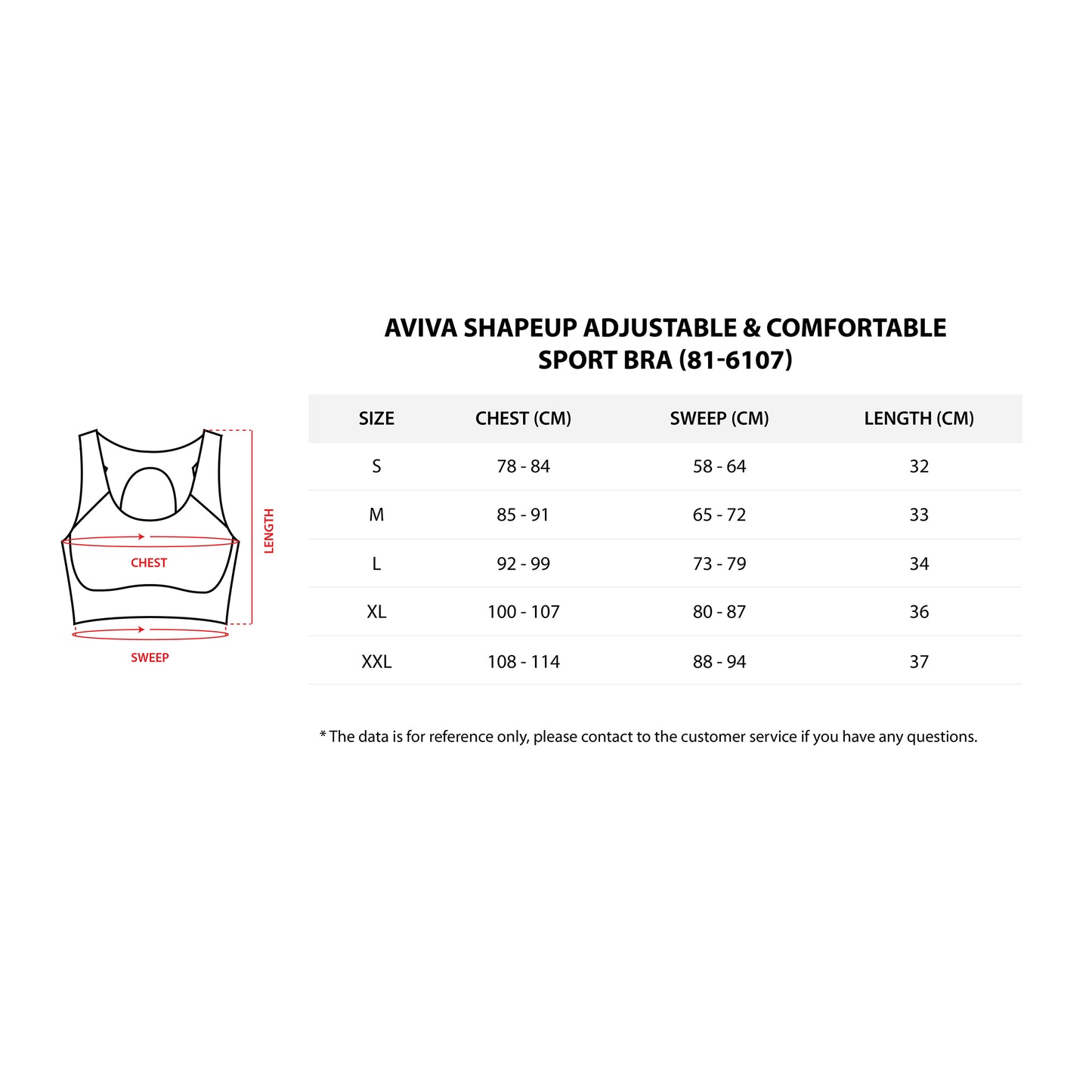 AVIVA ShapeUP Adjustable & Comfortable sport bra (81-6107)