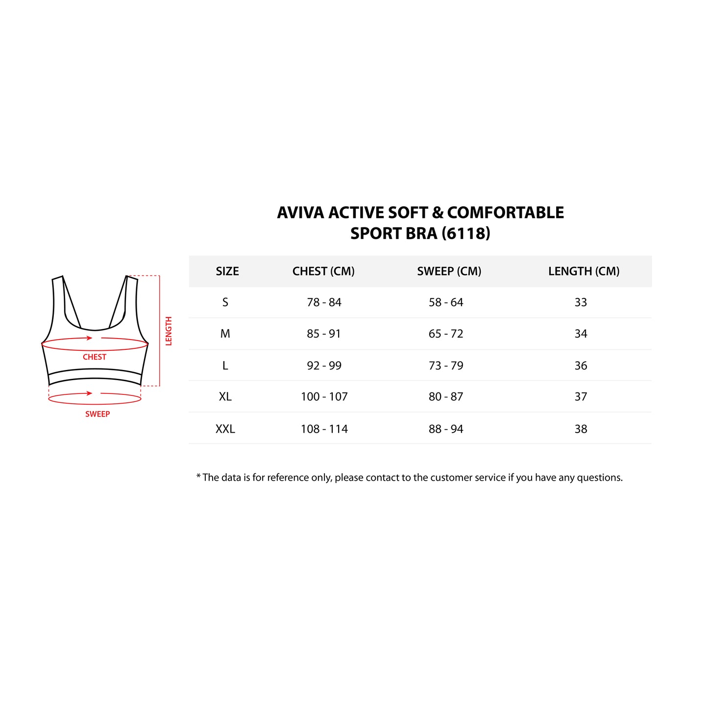 AVIVA Active Soft & Comfortable Sport Bra (80-6118)