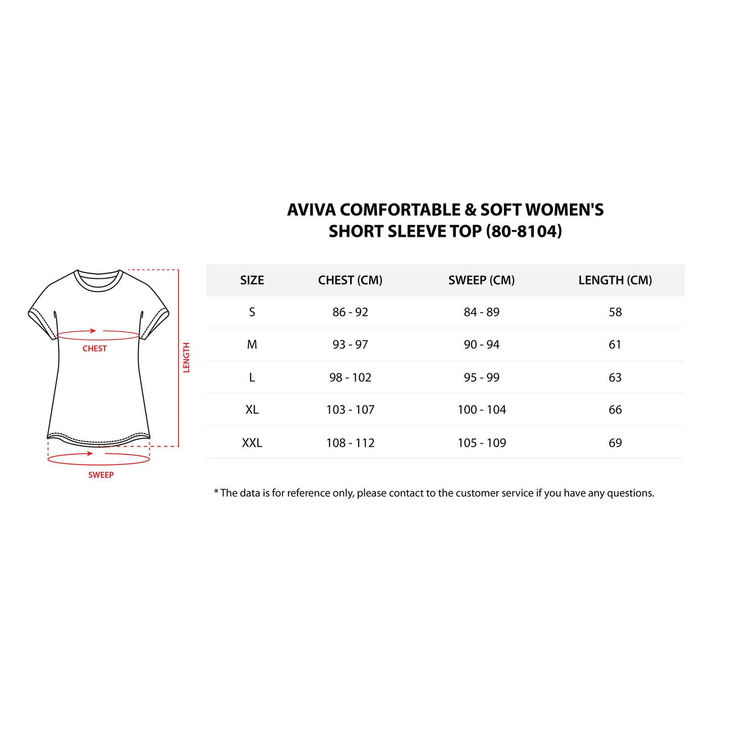 AVIVA Comfortable & Soft Women's Short Sleeve Top (80-8104)