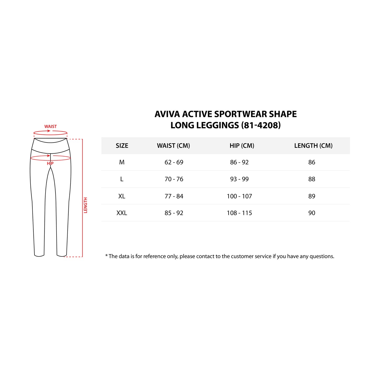 AVIVA Active Sportwear Shape Long Leggings (81-4208)