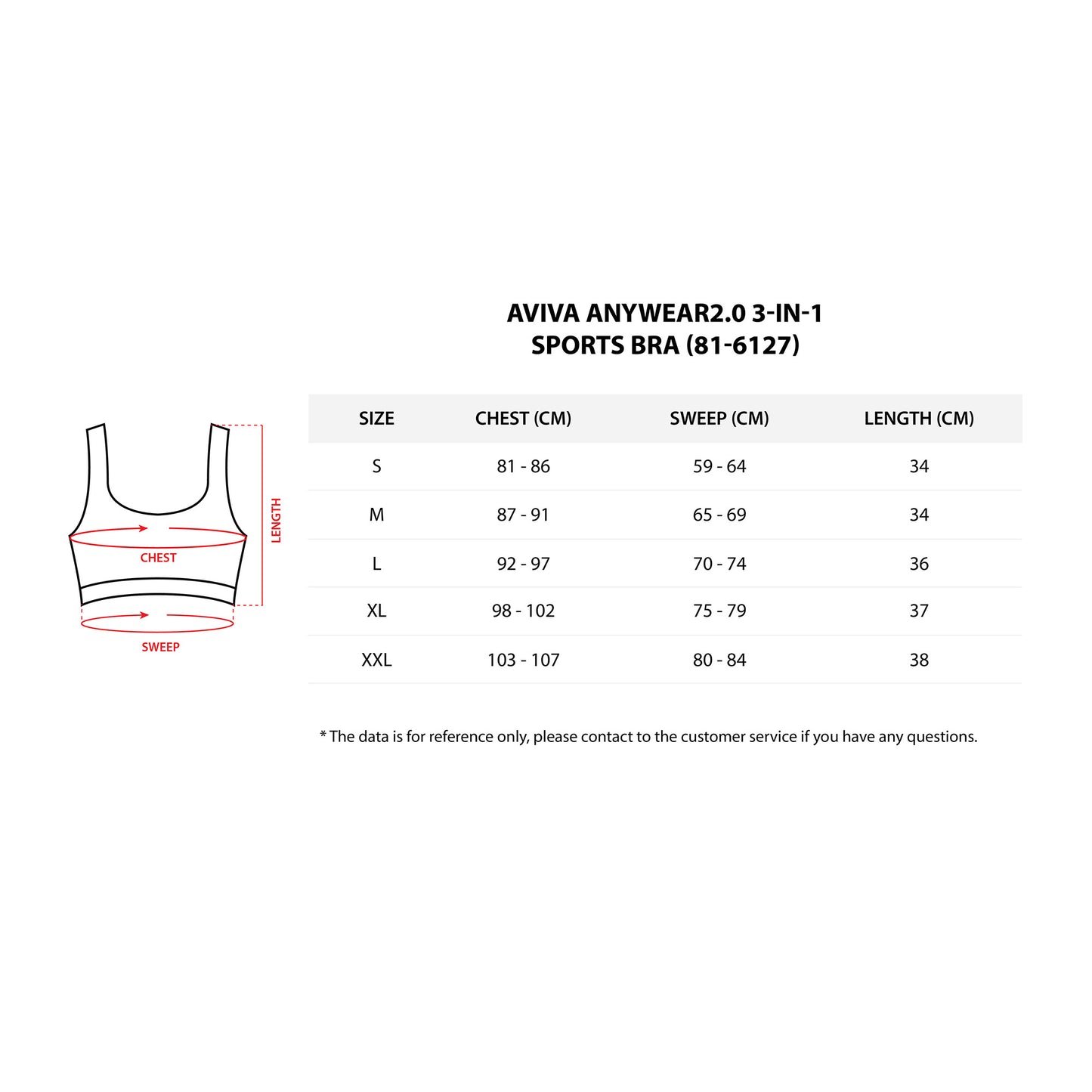 AVIVA ANYWEAR2.0 3-IN-1 Sports Bra (81-6127)