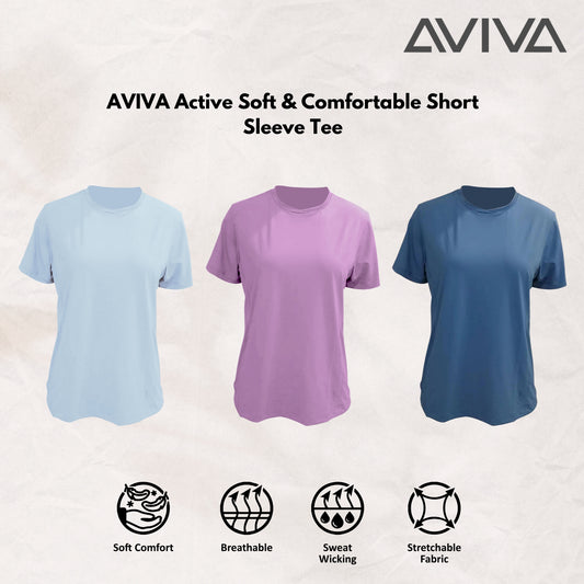 AVIVA Active Soft & Comfortable Short Sleeve Tee (81-8116)