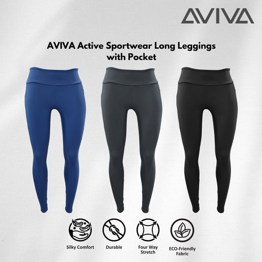 AVIVA Active Sportwear Long Leggings with Pocket (80-4203)