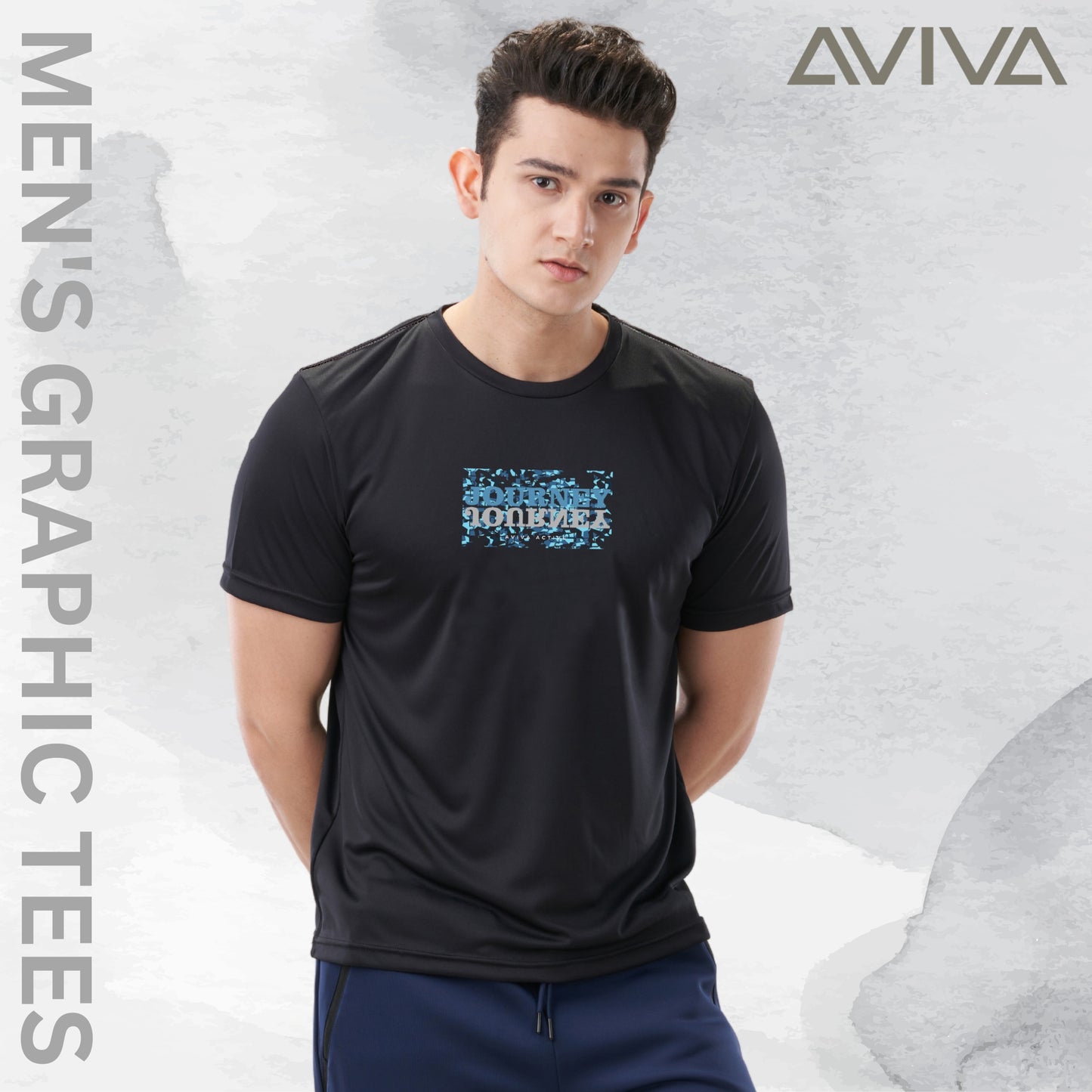 Aviva Men's Graphic Short Sleeve Tee (90-8070)