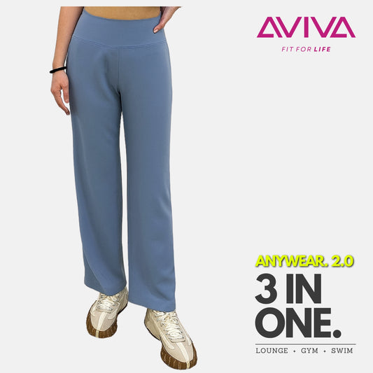 【S - XXL】AVIVA ANYWEAR2.0 3-IN-1 Women Full Length Straight Cut Pant (81-4240)