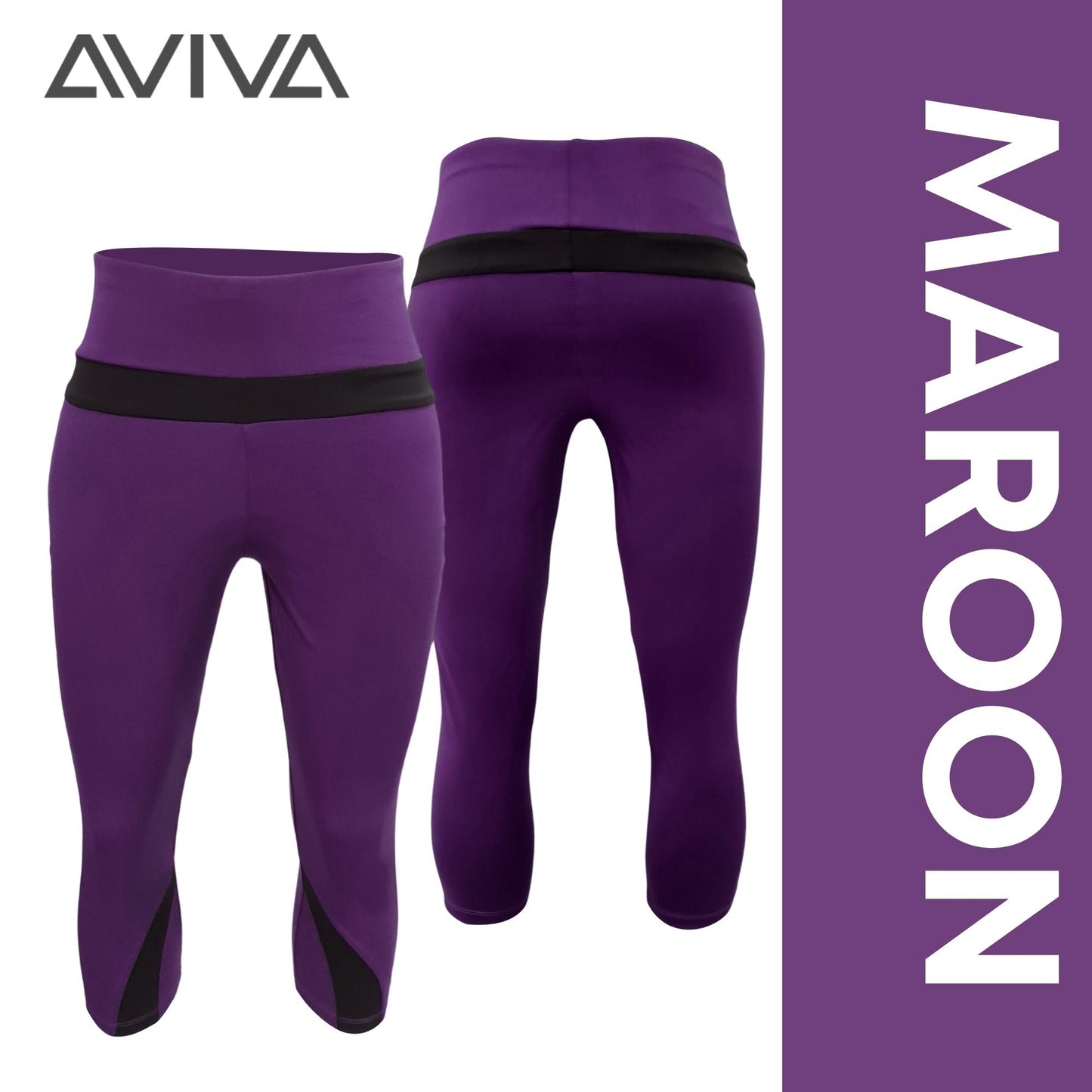 AVIVA Active Sportwear Capri Leggings with Pockets (80-3130)