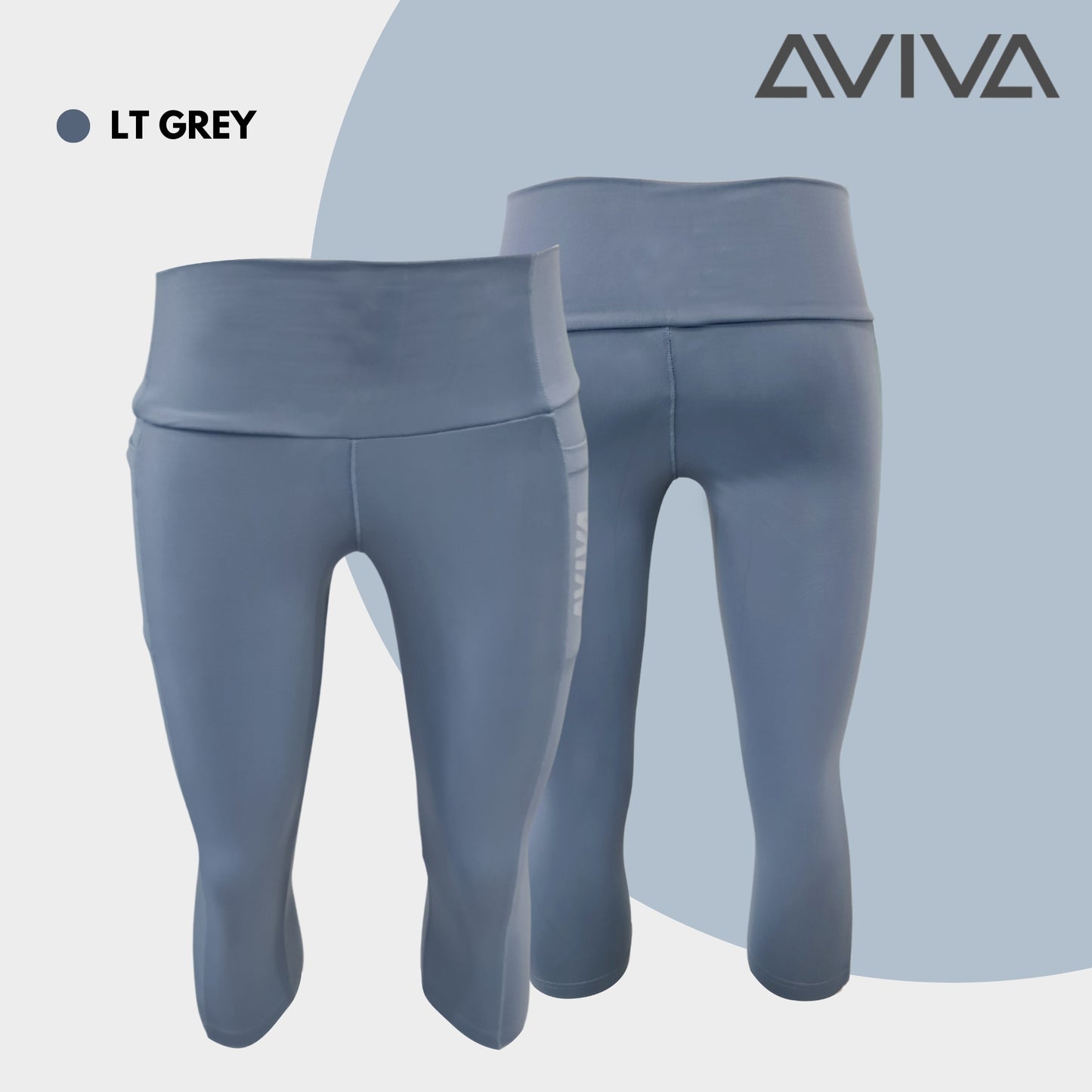 AVIVA Active Sportwear Capri Leggings with Pockets (80-3130)
