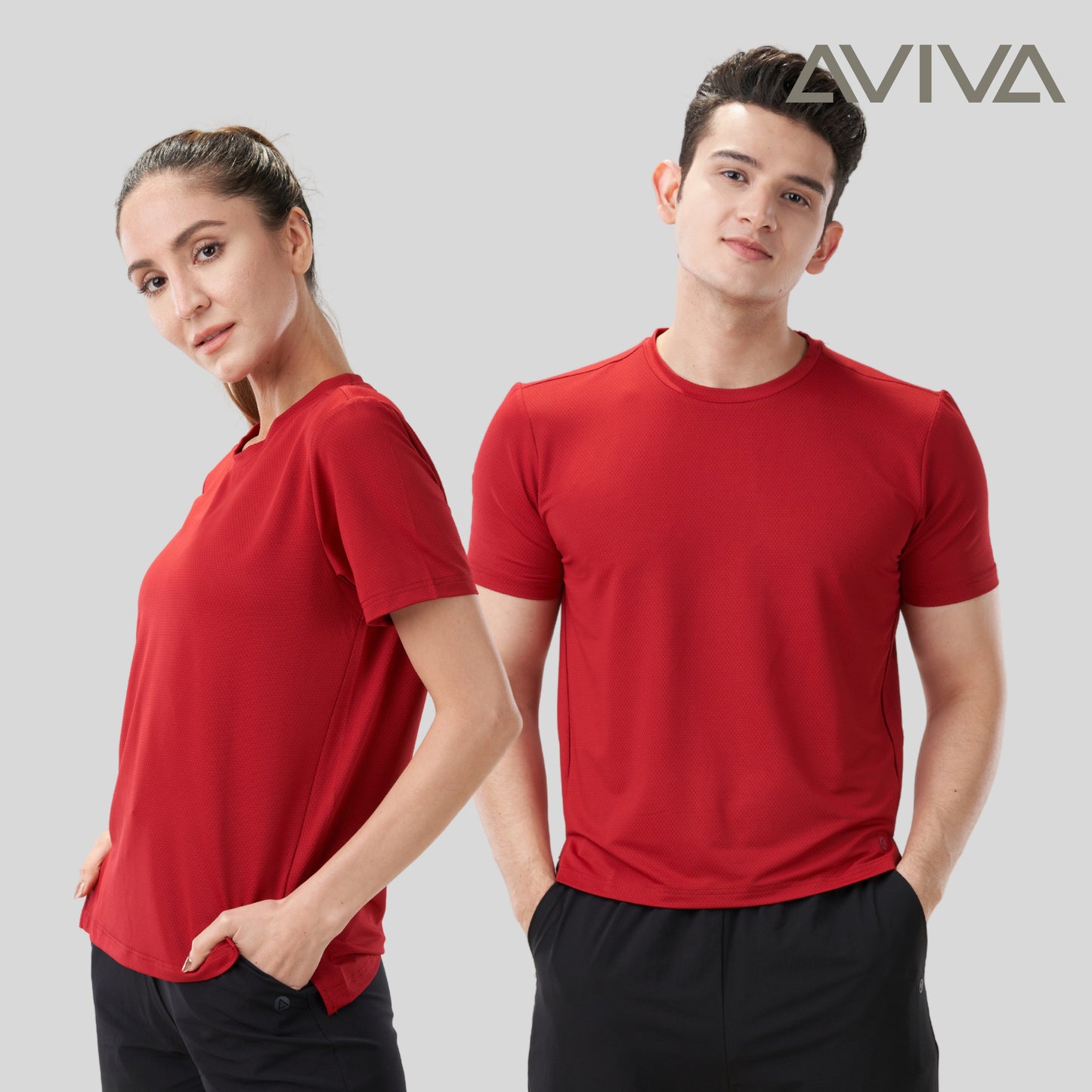 AVIVA UV Protection Unisex Short Microfiber Tee ( 81-8097 )