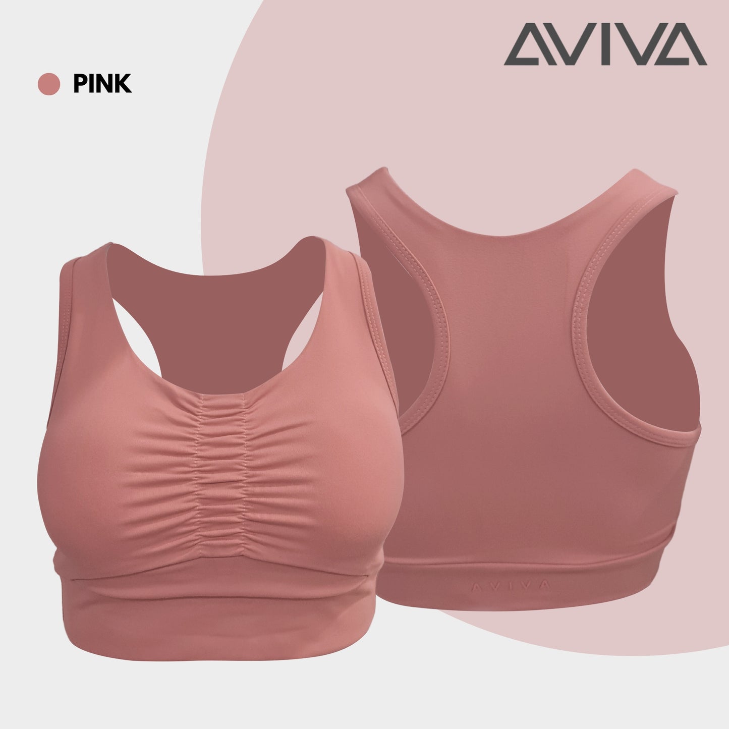 AVIVA Active Sport Wrinkle Design Sport Bra (81-6121)