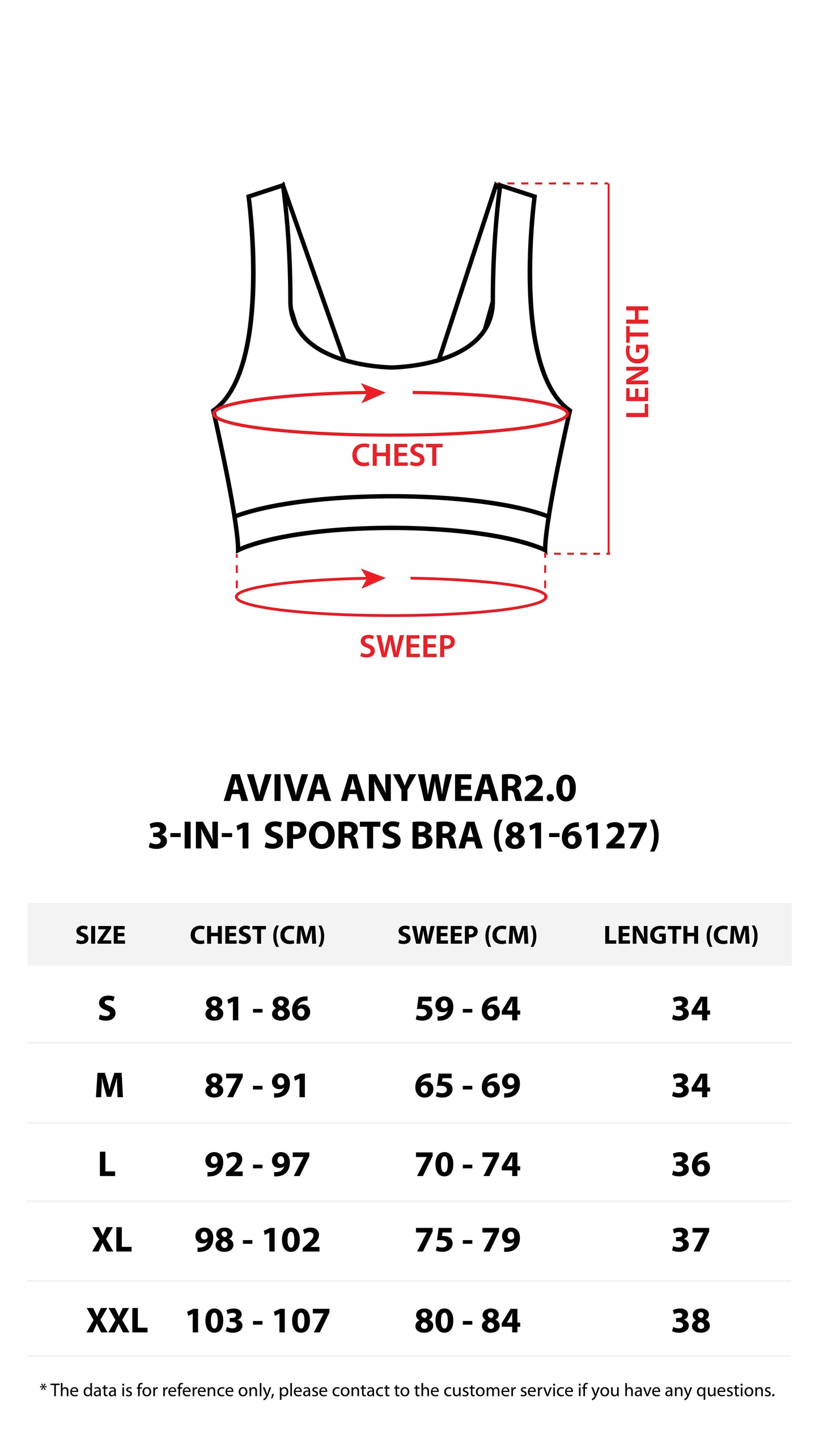 AVIVA ANYWEAR2.0 3-IN-1 Sports Bra (81-6127)