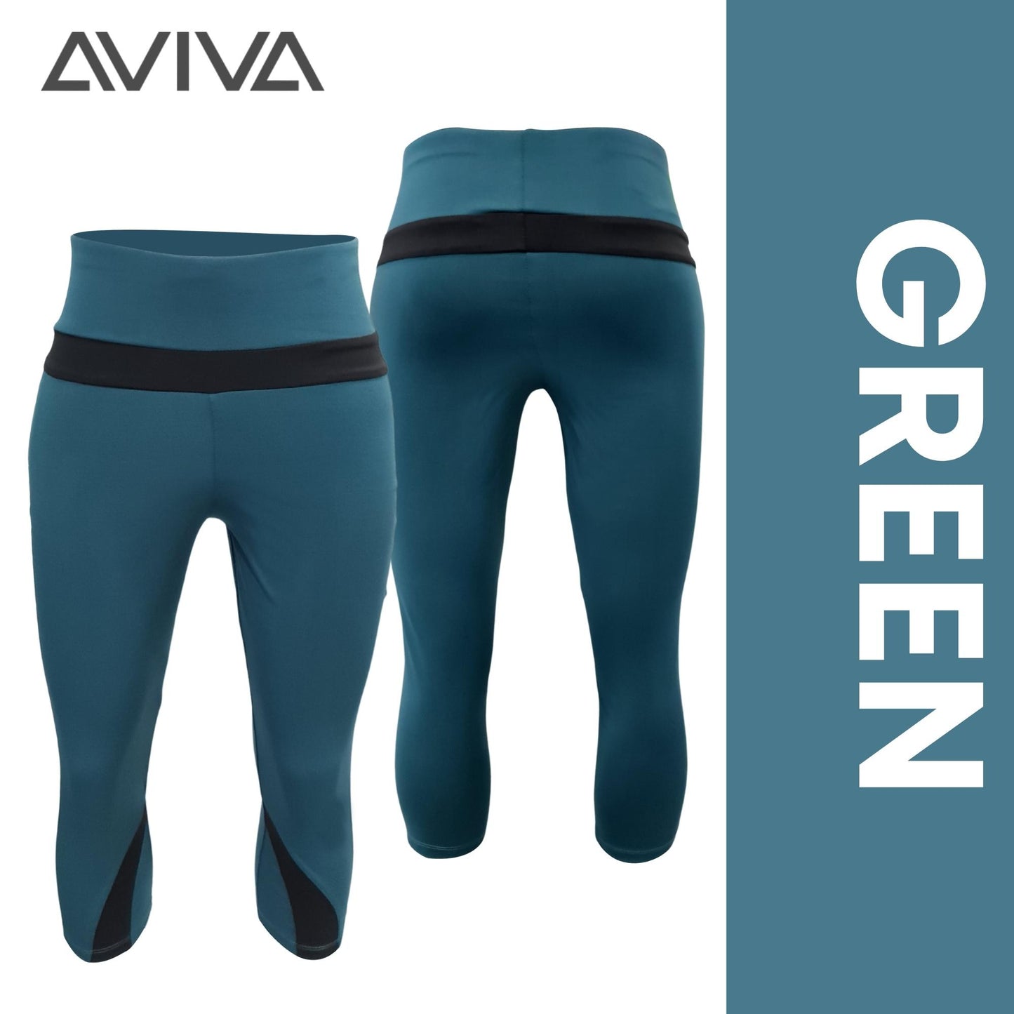 AVIVA Active Sportwear Capri Leggings with Pockets (80-3130)