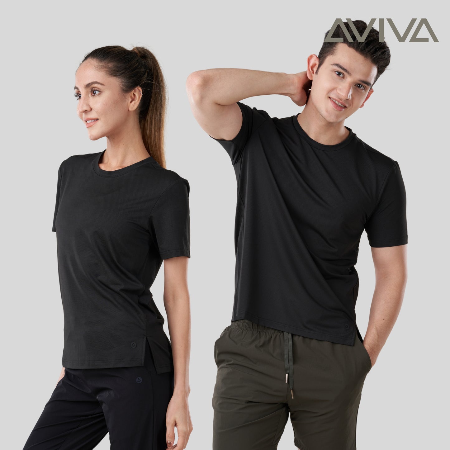 AVIVA UV Protection Unisex Short Microfiber Tee ( 81-8097 )