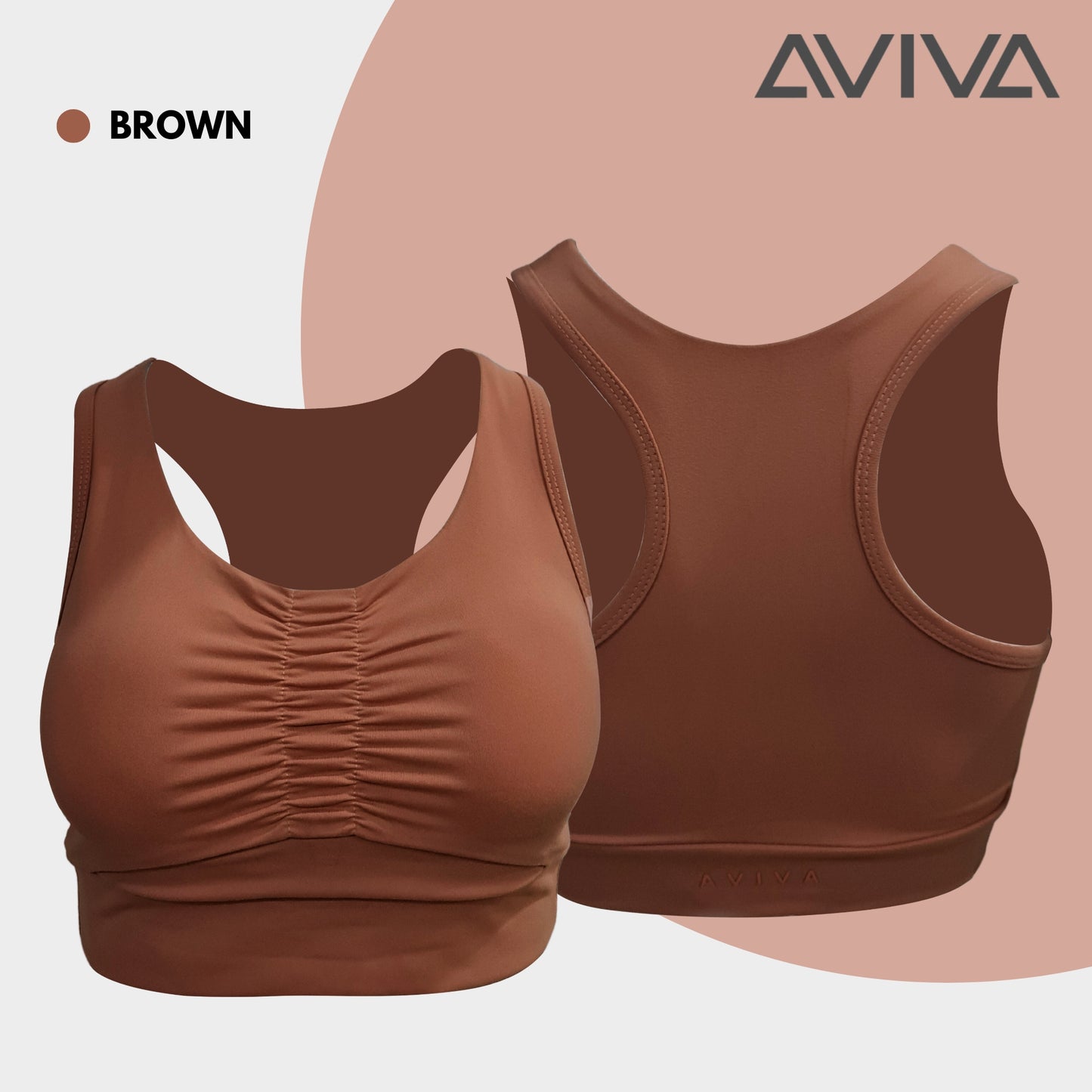 AVIVA Active Sport Wrinkle Design Sport Bra (81-6121)
