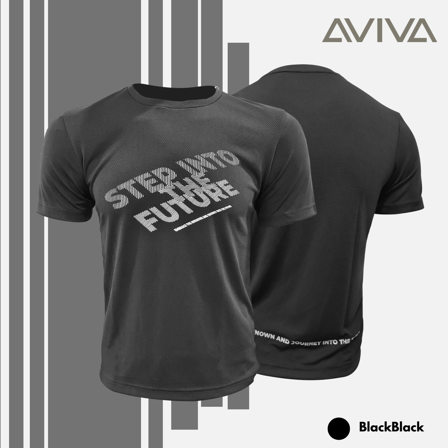 AVIVA Men Minimalist Round Neck Short Sleeve Tee (91-8079)