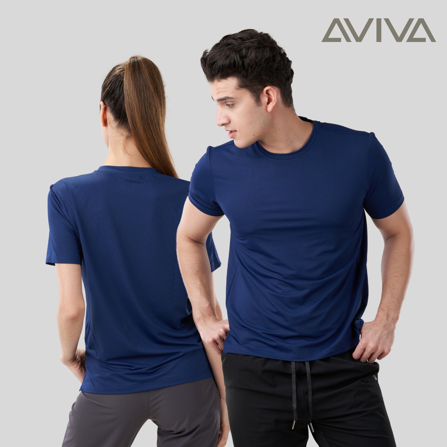 AVIVA UV Protection Unisex Short Microfiber Tee ( 81-8097 )