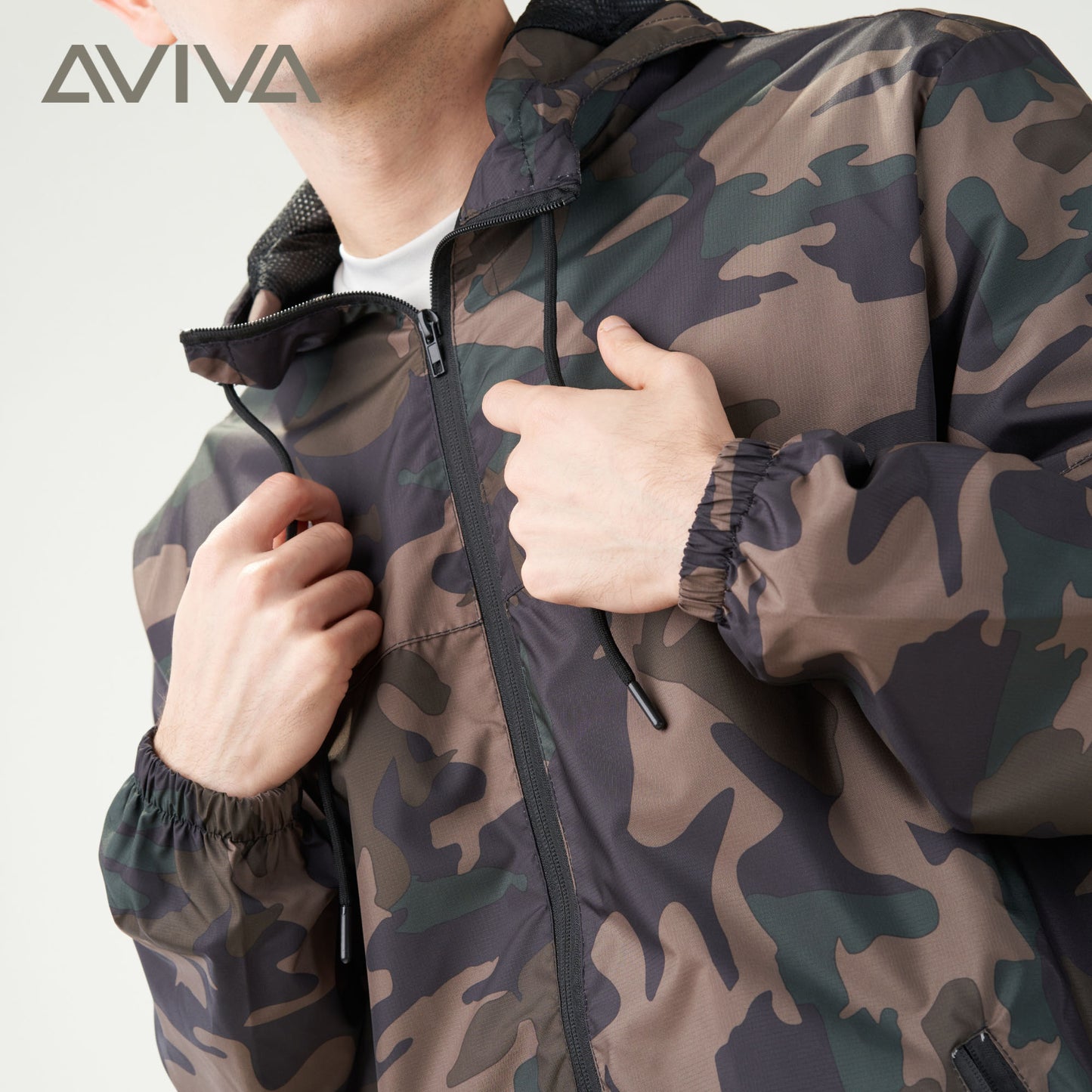 Aviva Men's Slim Fit Long Sleeve Camou Sport Jackets (91-10058)