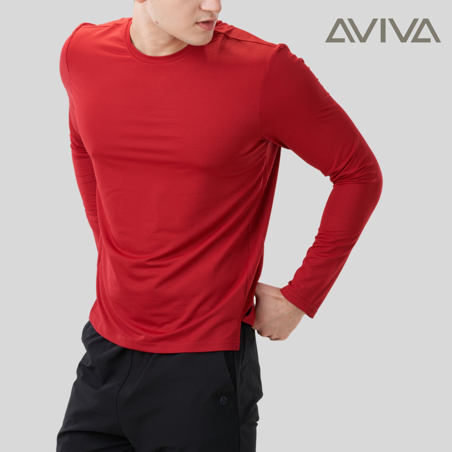 AVIVA UV Protection Men Long Sleeve Microfiber Tee ( 91-9026 )