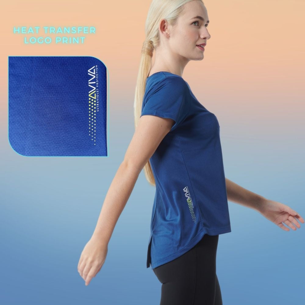 AVIVA Alita Microfiber UV Protection Fabric Short Sleeve Tops (80-8083)