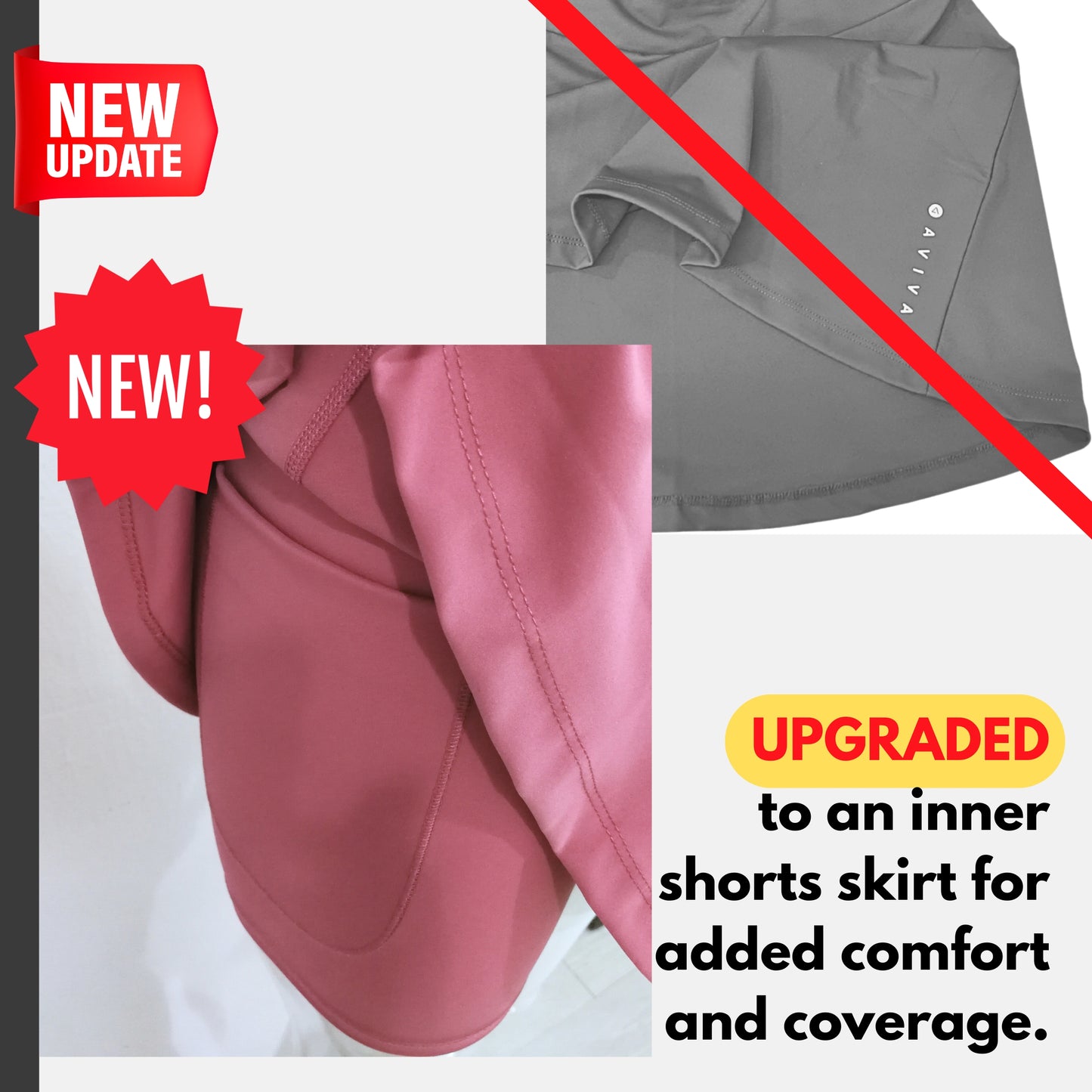 AVIVA AVYWEAR2.0 3 In 1 Women Skirt with inner pant (81-5041)