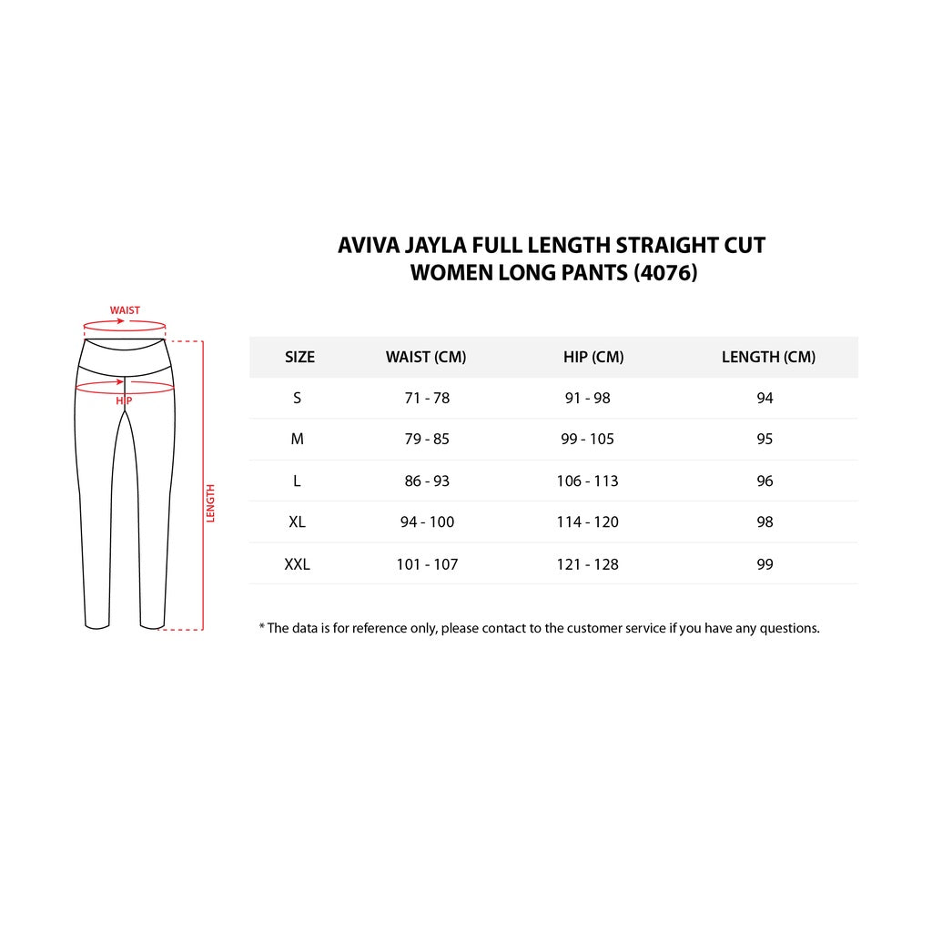 AVIVA Jayla Full Length Straight Cut Women's Long Pants (86-4076)