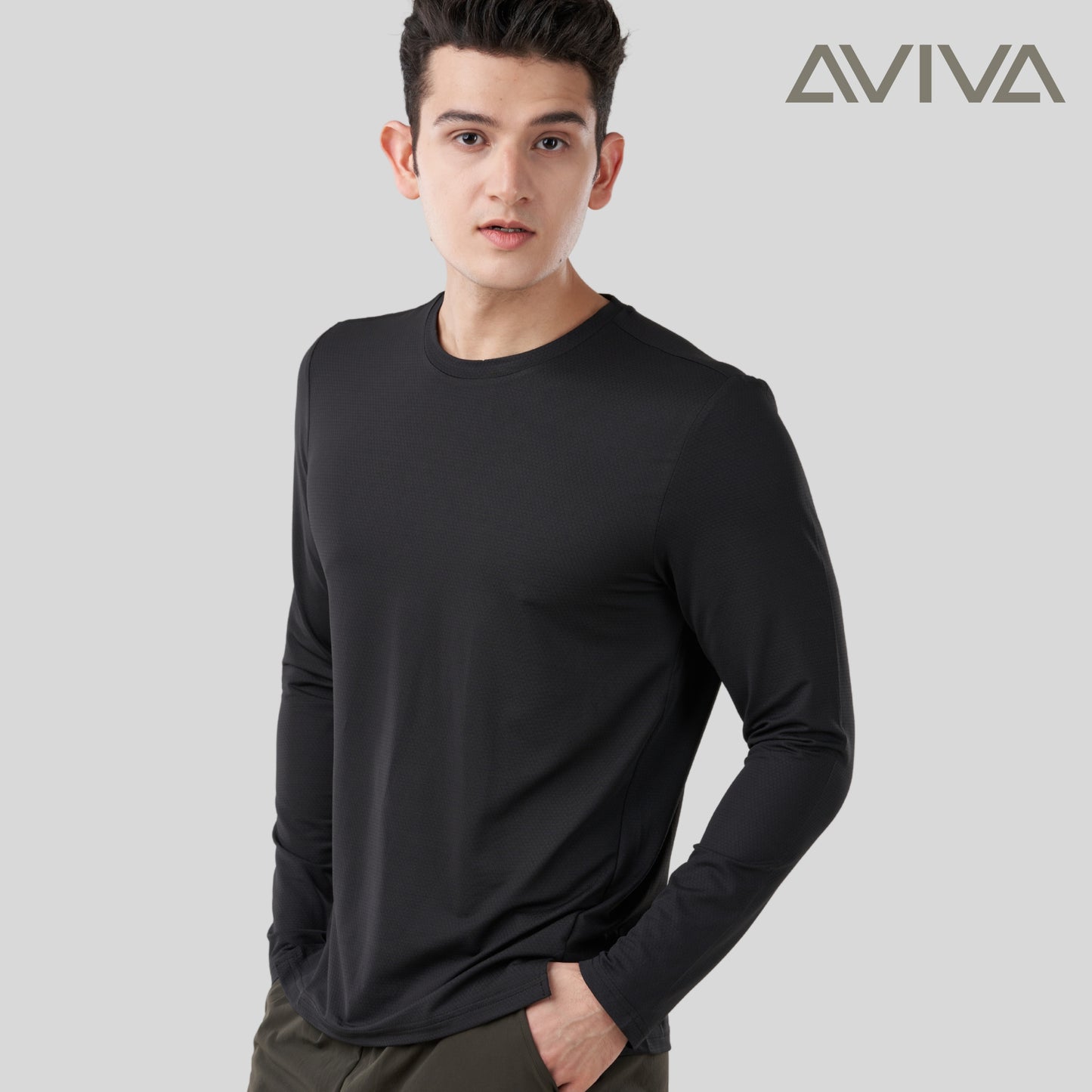 AVIVA UV Protection Men Long Sleeve Microfiber Tee ( 91-9026 )