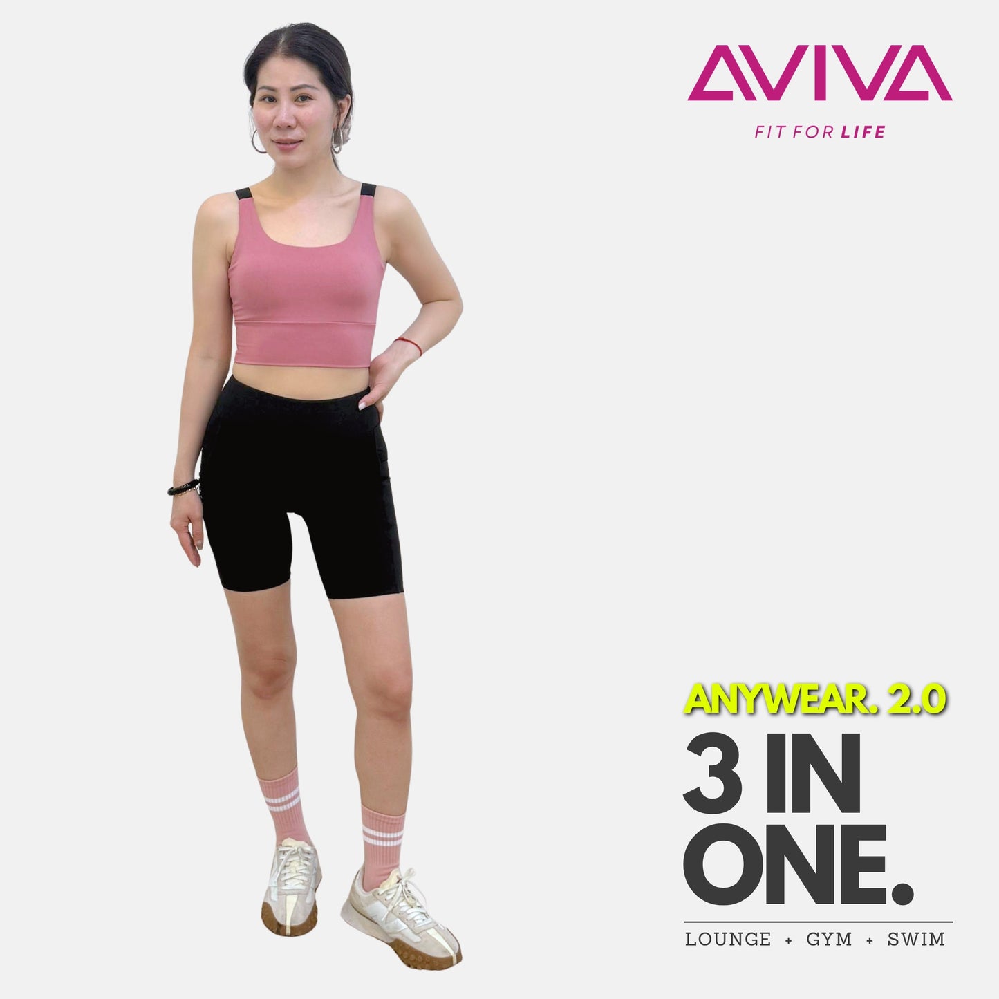 AVIVA ANYWEAR2.0 3-IN-1 Women Pocket Tight Shorts (81-2069)