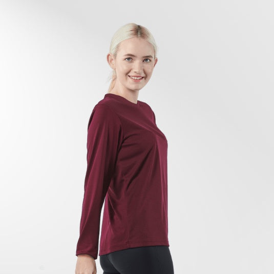 AVIVA Veronica Mircofiber UV Protection Multi Function Fabric Long Sleeve Active Tops (80-9063)