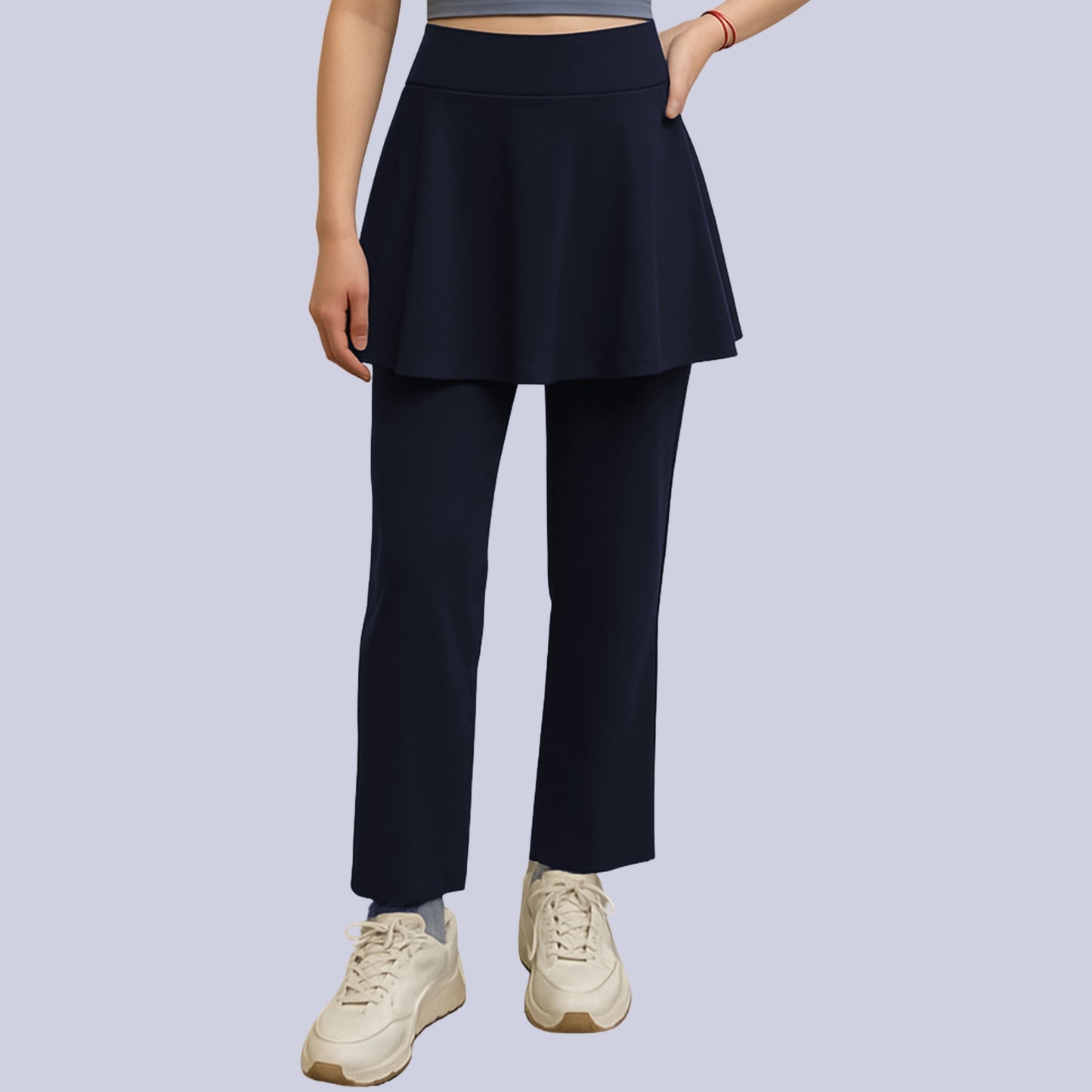 【S - XXL】AVIVA ANYWEAR2.0 3-IN-1 Women Straight Cut Pant with Skirt (81-4241)