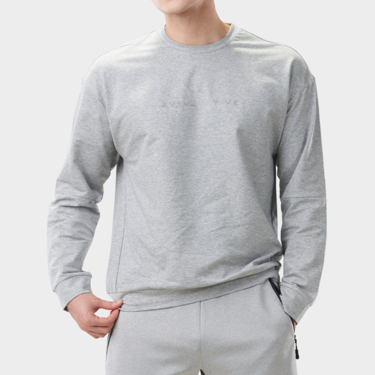 Aviva Liam Cotton Long Sleeve Round Neck Sweater (91-9022)