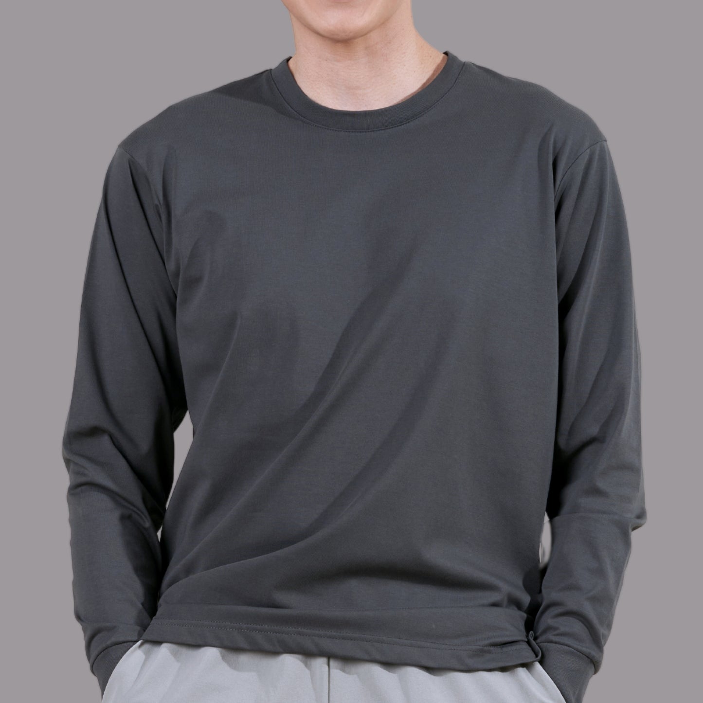 AVIVA A-LINE Lifestyle Cotton Elegance Men Long Sleeve Tee (91-9029)