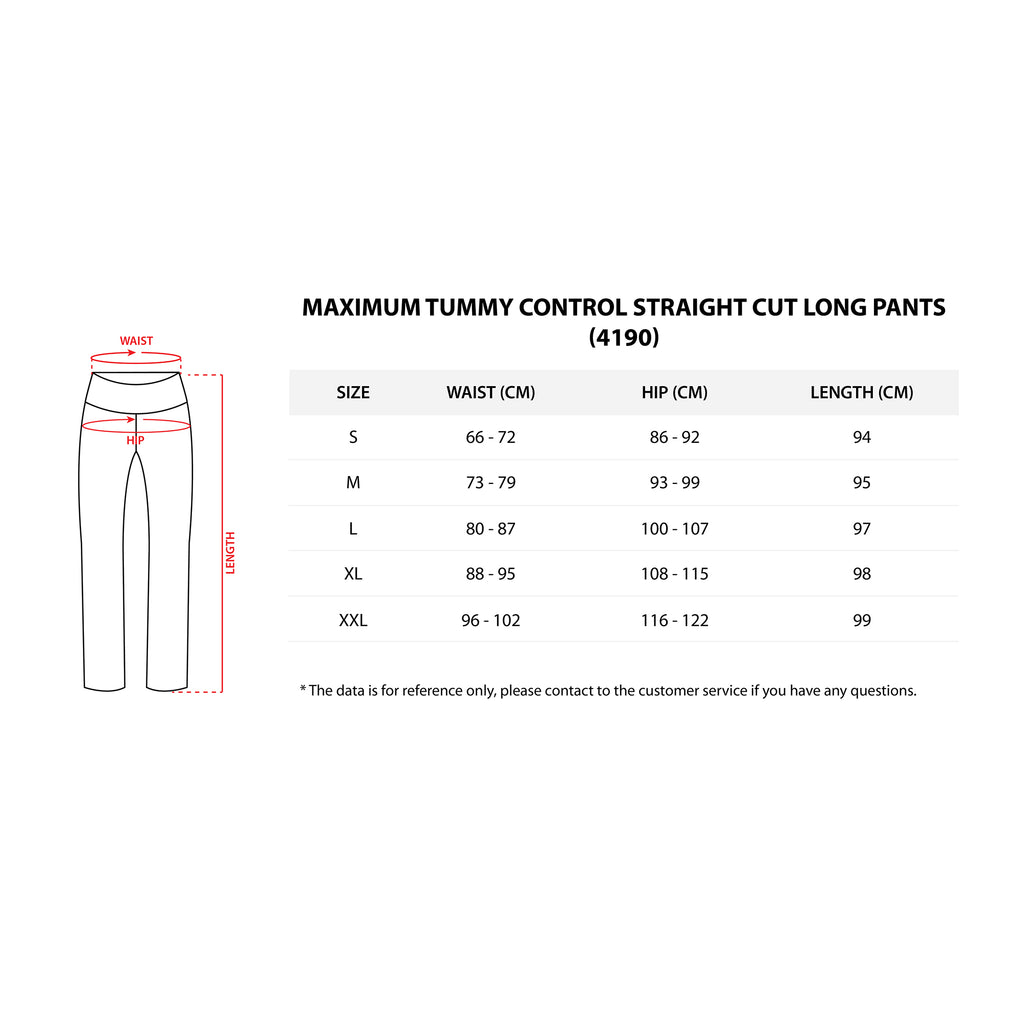 AVIVA Maximum Tummy Control Straight Cut Long Pants (81-4190)
