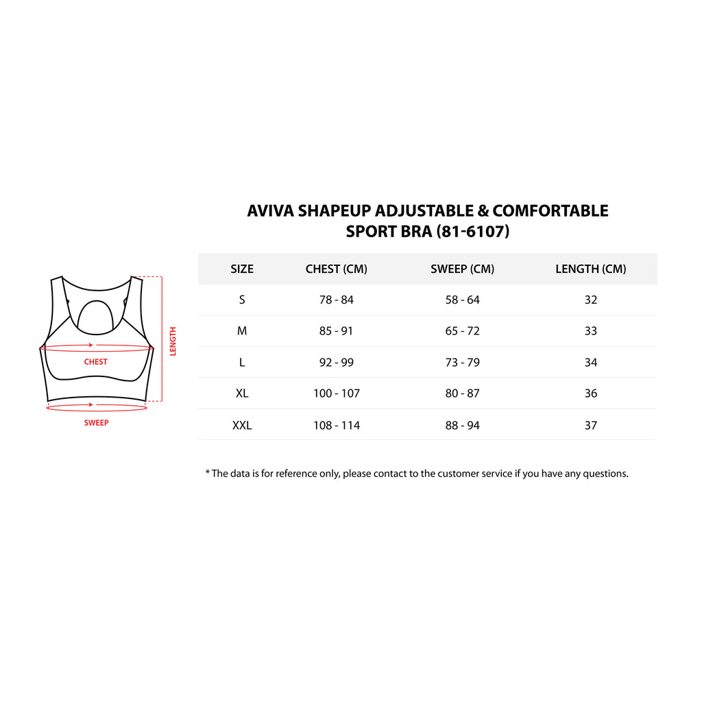 AVIVA ShapeUP Adjustable & Comfortable sport bra (81-6107)