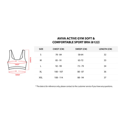 AVIVA Active Gym Soft & Comfortable Sport Bra (81-6122)