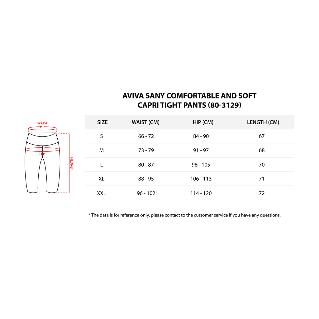 AVIVA Active Sportwear Capri Leggings with Pockets (80-3130)