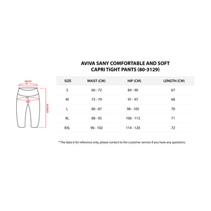 AVIVA Active Sportwear Capri Leggings with Pockets (80-3130)