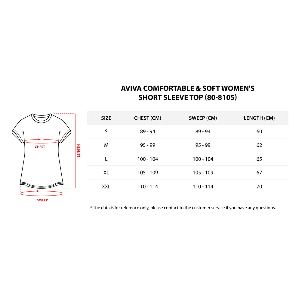 AVIVA Comfortable & Soft Women's Short Sleeve Top (80-8105)