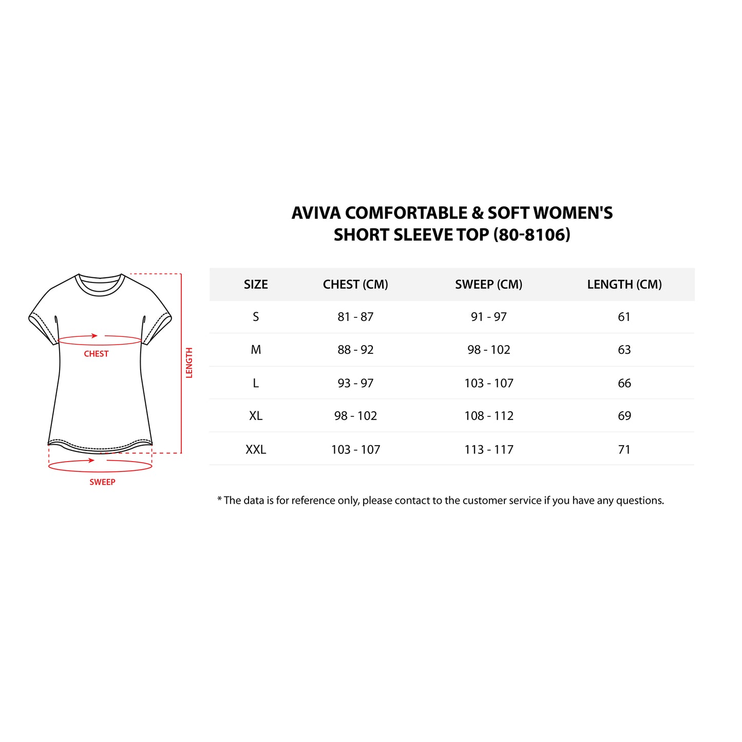 Aviva Comfortable & Soft Women's Short Sleeve Top (80-8106)