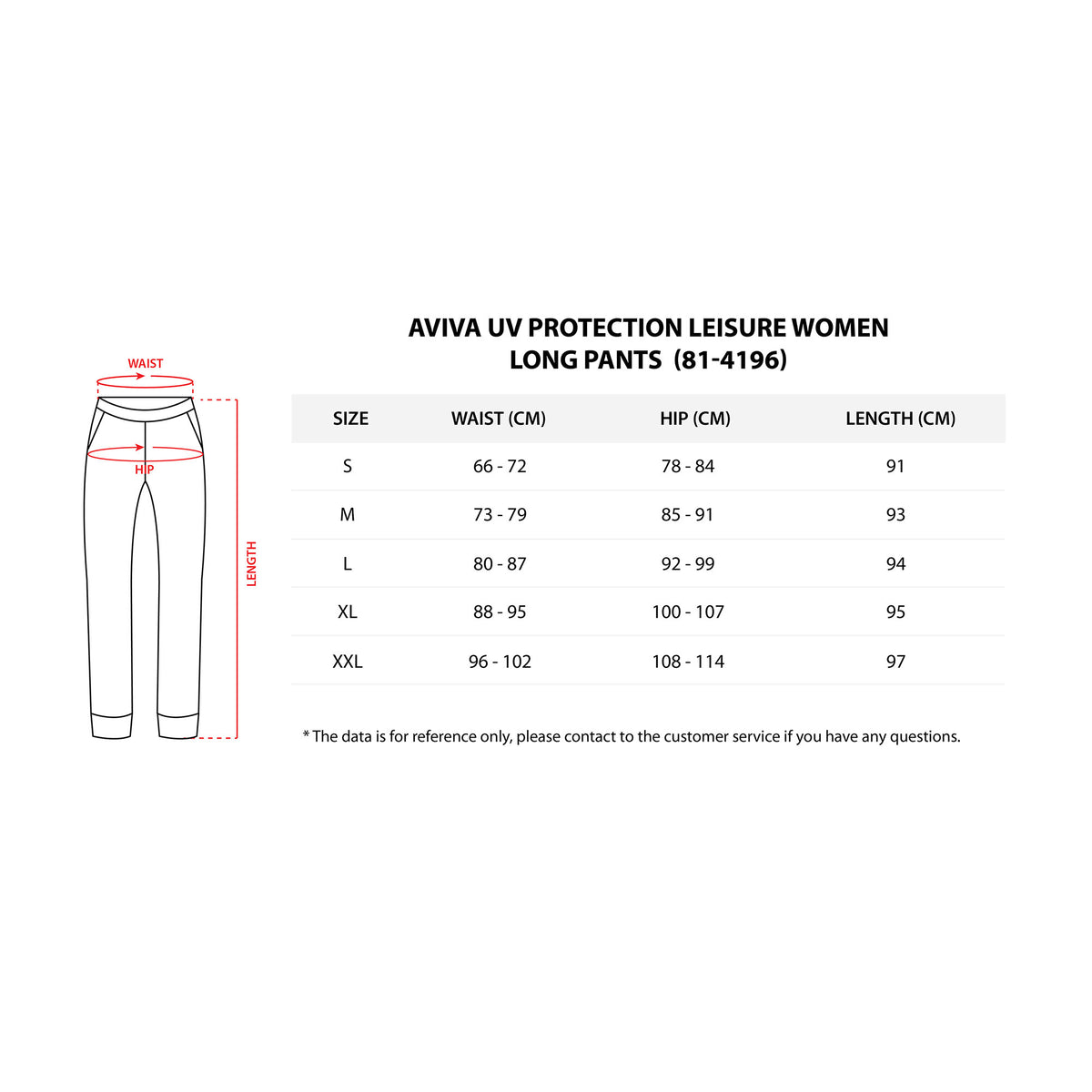 AVIVA UV PROTECTION LEISURE WOMEN LONG PANTS  ( 81-4196 )