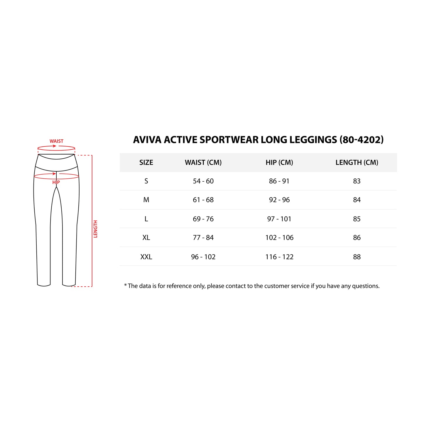 AVIVA Active Sportwear Long Leggings (80-4202)