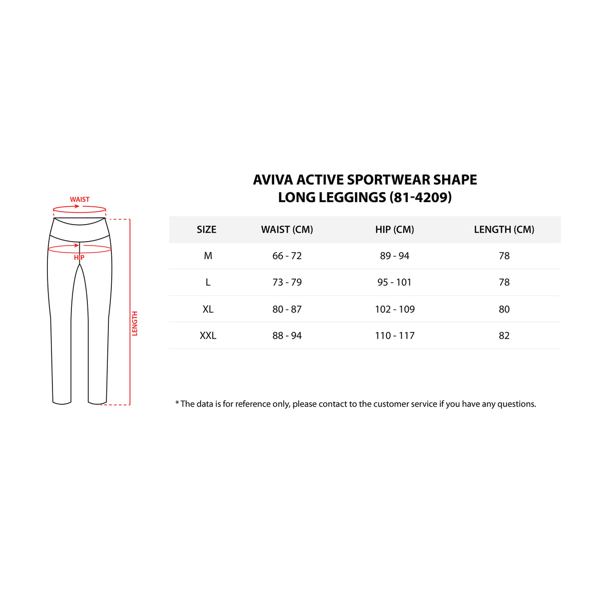 AVIVA Active Sportwear Shape Long Leggings (81-4209)