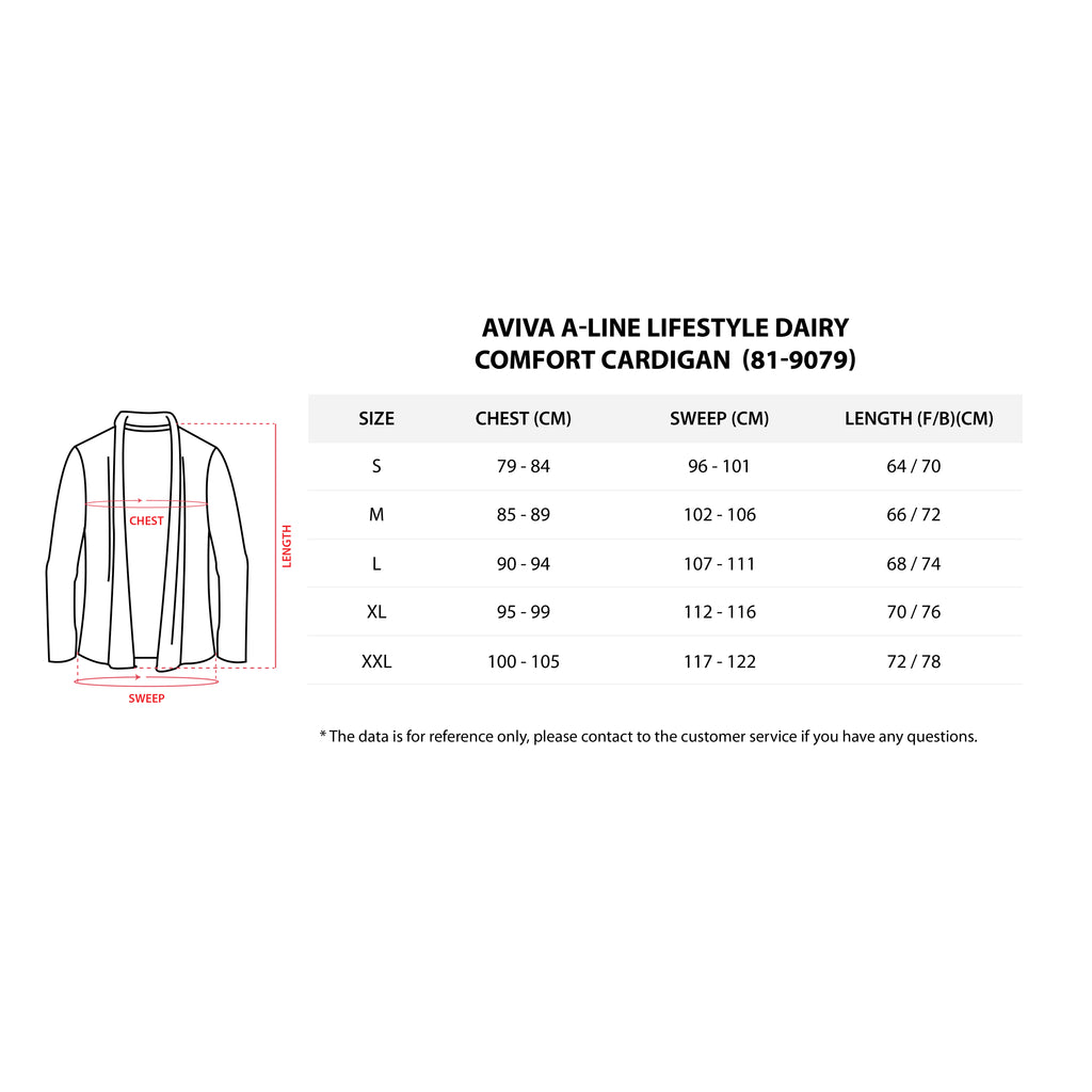 AVIVA A-LINE Lifestyle dairy comfort Cardigan  (81-9079)