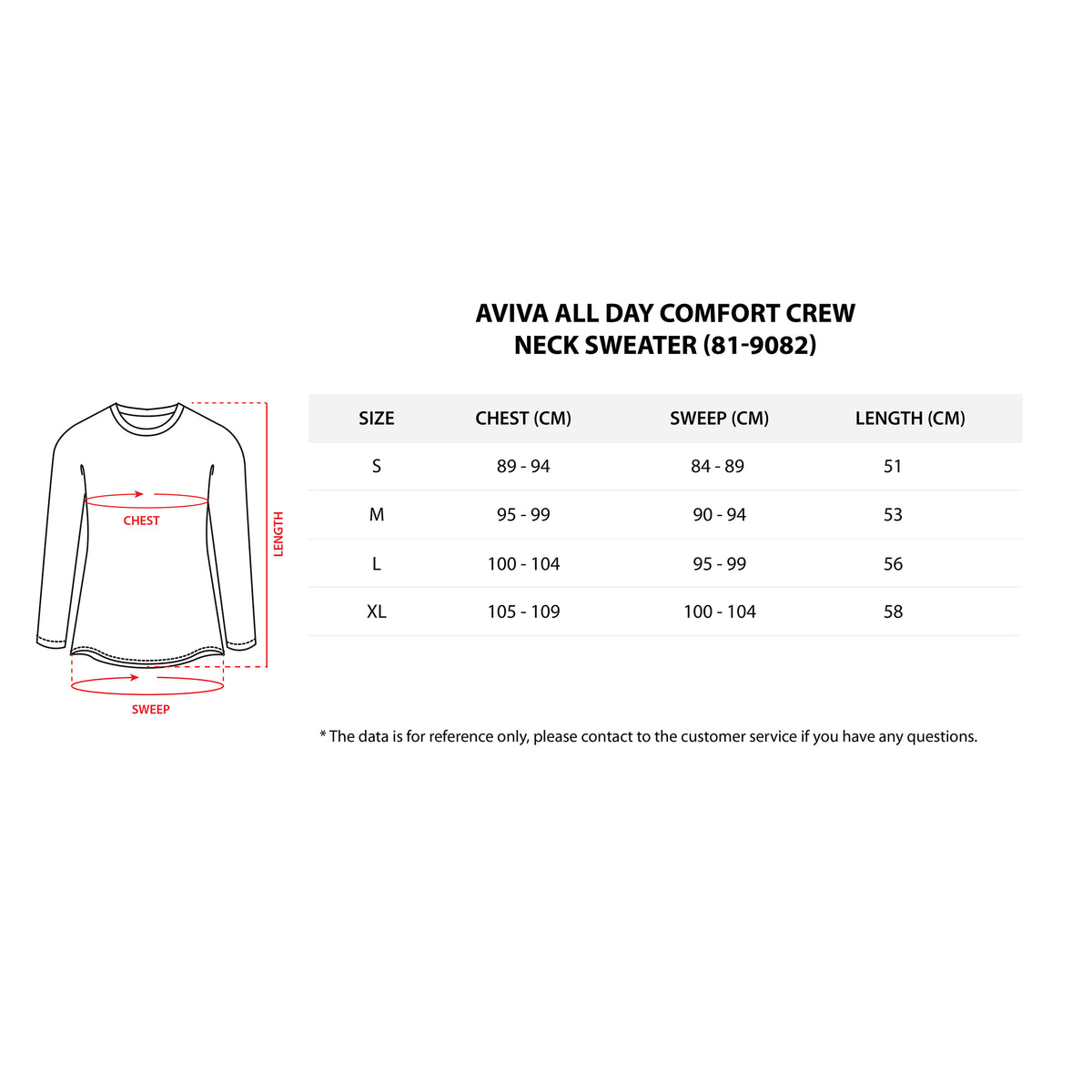 AVIVA All Day Comfort Crew Neck Sweater (81-9082)