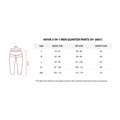 AVIVA 3-in-1 Men Quarter Pants (91-3001)