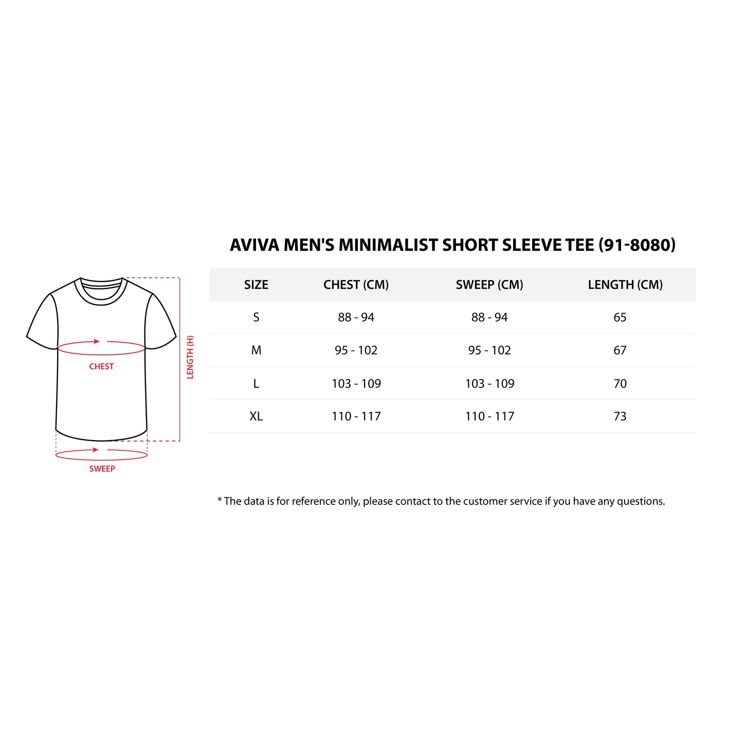 Aviva Men's Minimalist Short Sleeve Tee (91-8080)