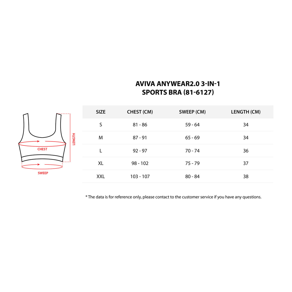 AVIVA ANYWEAR2.0 3-IN-1 Sports Bra (81-6127)