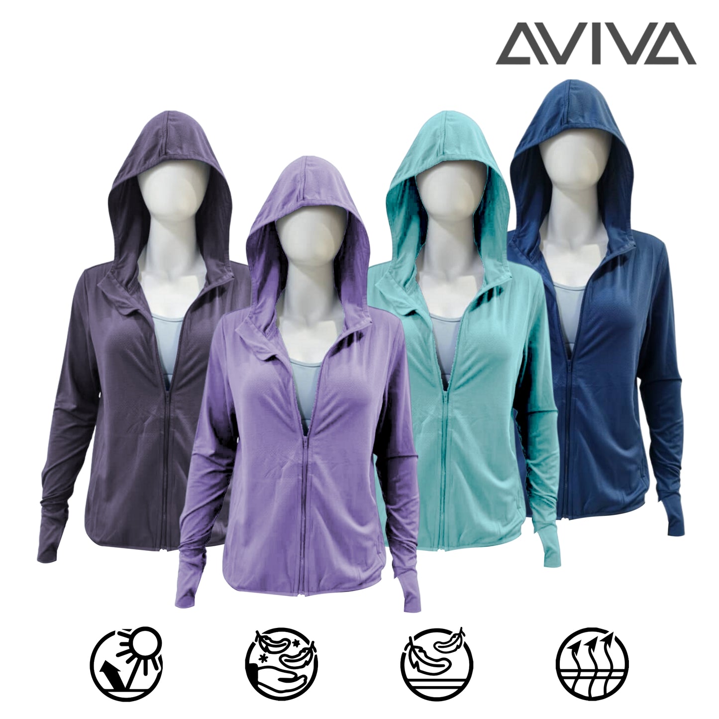 Aviva Mia Ultraviolet Ladies UV Long Sleeve Jacket （81-10055）