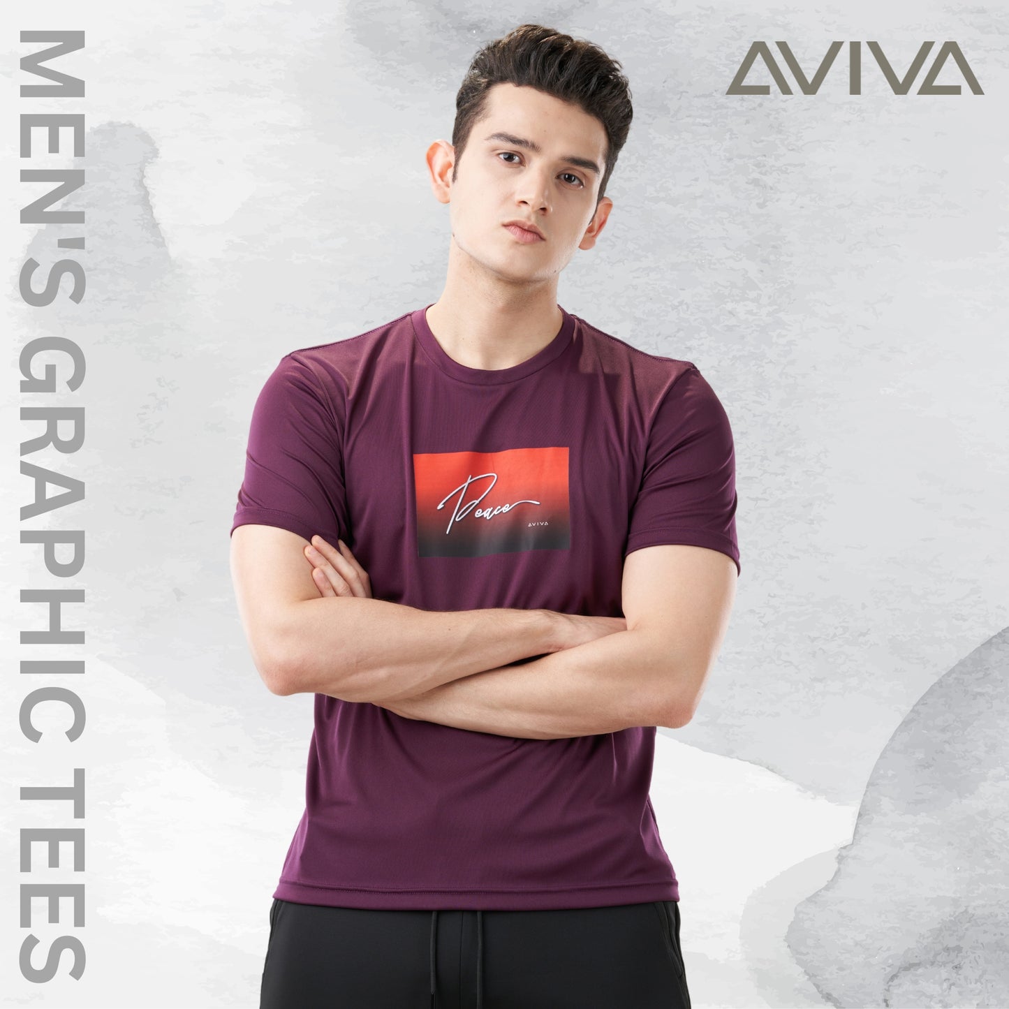 AVIVA Men's Graphic Short Sleeve Tee (91-8048)