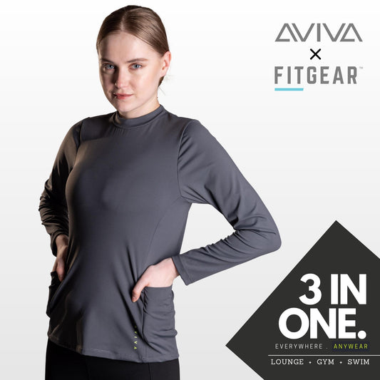 AVIVA 3 In 1 Women Long Sleeve Pockets Tee (81-9059)